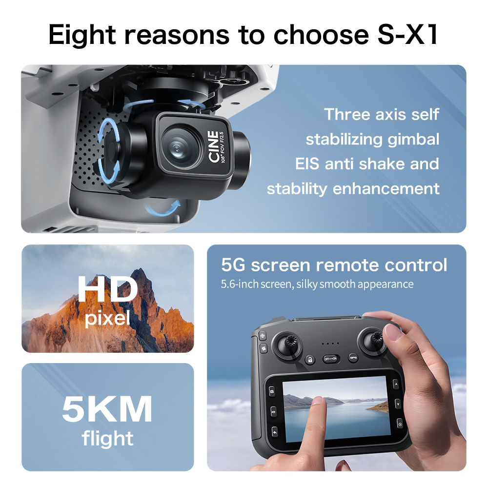 S-X1 GPS Foldable RC Quadcopte - Drone Gps Mount ulasan dan harga